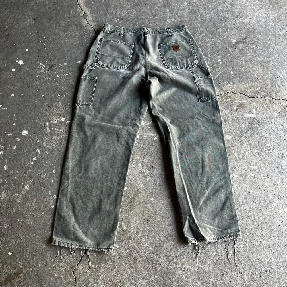 Carhartt green double knee work wear carpenter pants - Picture 4 of 12